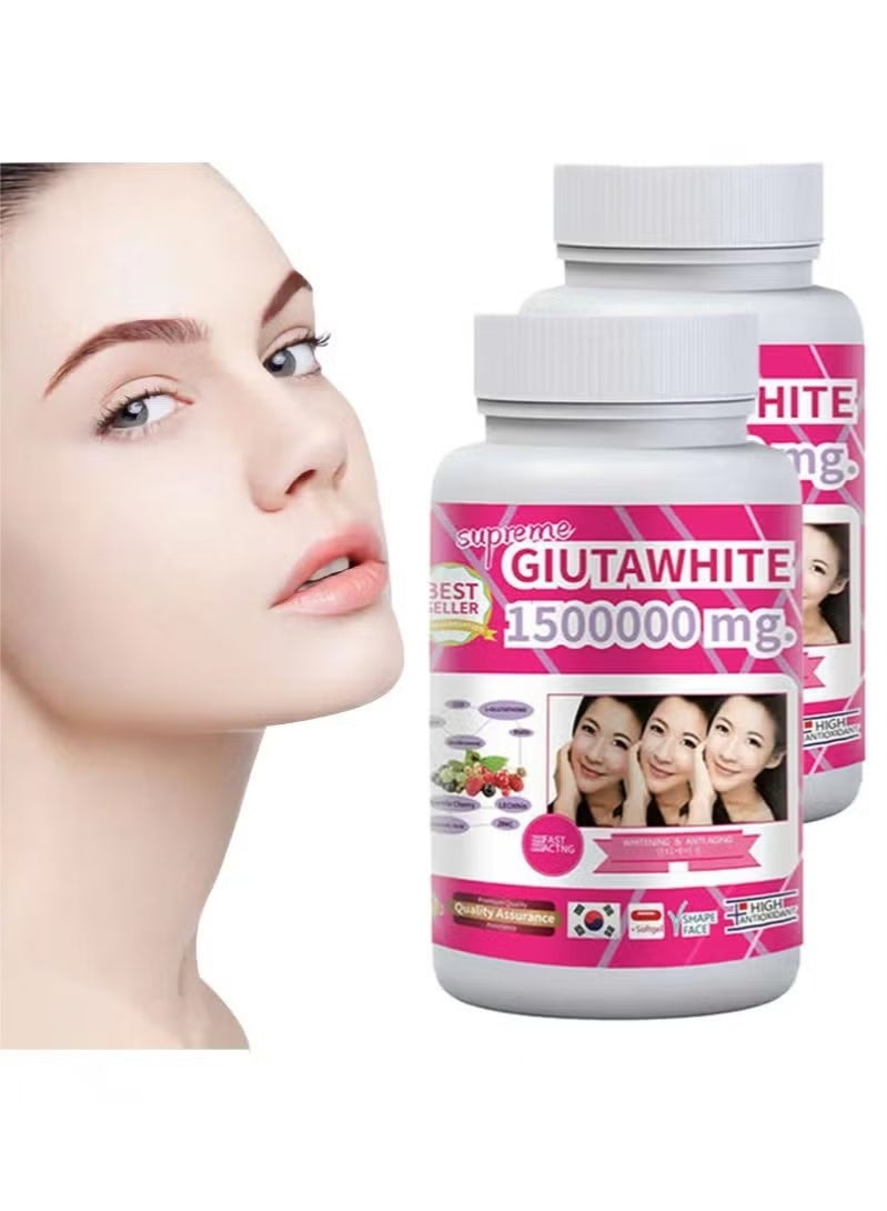الجلوتا الأبيض حبوب تبييض كورية Gluta White (حزمة من 2)                                                                        (1 حزمة) EasyFlow Glycogen - Easy Flow Capsule Cleaner, حبوب EasyFlow, صيغة متقدمة للعافية العامة, مراجعات EasyFlow Glycogen, 60 كبسولة - Image 1